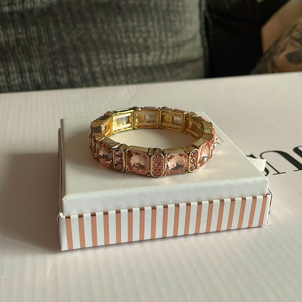 Pink and gold bracelet